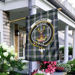 Scottish Gordon Dress Tartan Flag with Family Crest - Tartan Garden Flag Scottish Plaid Tartan Plaid - ScotsTee - scotstee.com