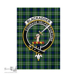 Scottish Blackadder Tartan Flag with Family Crest - Tartan Garden Flag Scottish Plaid Tartan Plaid - ScotsTee - scotstee.com