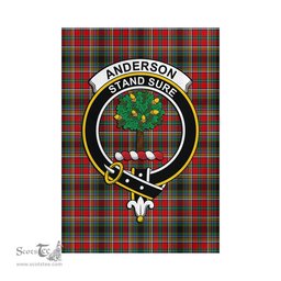 Scottish Anderson of Arbrake Tartan Flag with Family Crest - Tartan Garden Flag Scottish Plaid Tartan Plaid - ScotsTee - scotstee.com