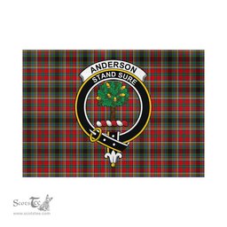 Scottish Anderson of Arbrake Tartan Flag with Family Crest - Tartan Garden Flag Scottish Plaid Tartan Plaid - ScotsTee - scotstee.com