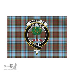 Scottish Anderson Ancient Tartan Flag with Family Crest - Tartan Garden Flag Scottish Plaid Tartan Plaid - ScotsTee - scotstee.com