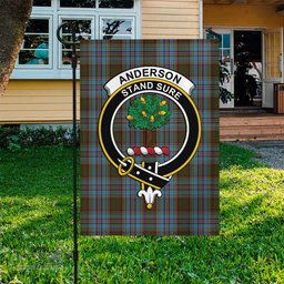 Scottish Anderson Tartan Flag with Family Crest - Tartan Garden Flag Scottish Plaid Tartan Plaid - ScotsTee - scotstee.com