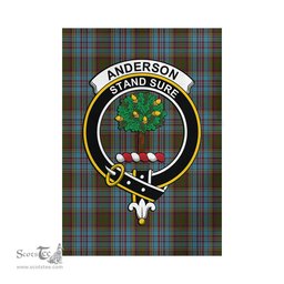 Scottish Anderson Tartan Flag with Family Crest - Tartan Garden Flag Scottish Plaid Tartan Plaid - ScotsTee - scotstee.com