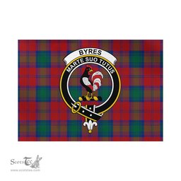 Scottish Byres (Byses) Tartan Flag with Family Crest - Tartan Garden Flag Scottish Plaid Tartan Plaid - ScotsTee - scotstee.com