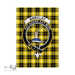Scottish Barclay Dress Modern Tartan Flag with Family Crest - Tartan Garden Flag Scottish Plaid Tartan Plaid - ScotsTee - scotstee.com