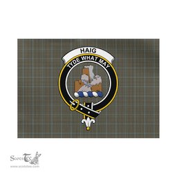 Scottish Haig Tartan Flag with Family Crest - Tartan Garden Flag Scottish Plaid Tartan Plaid - ScotsTee - scotstee.com