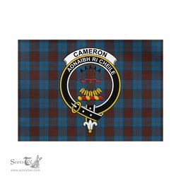 Scottish Cameron Hunting Tartan Flag with Family Crest - Tartan Garden Flag Scottish Plaid Tartan Plaid - ScotsTee - scotstee.com