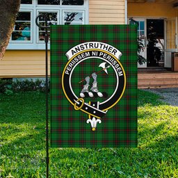 Scottish Anstruther Tartan Flag with Family Crest - Tartan Garden Flag Scottish Plaid Tartan Plaid - ScotsTee - scotstee.com
