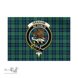 Scottish Graham of Menteith Ancient Tartan Flag with Family Crest - Tartan Garden Flag Scottish Plaid Tartan Plaid - ScotsTee - scotstee.com