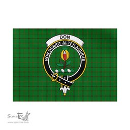 Scottish Don Tartan Flag with Family Crest - Tartan Garden Flag Scottish Plaid Tartan Plaid - ScotsTee - scotstee.com