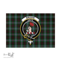 Scottish Brodie Hunting Tartan Flag with Family Crest - Tartan Garden Flag Scottish Plaid Tartan Plaid - ScotsTee - scotstee.com