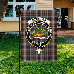 Scottish Douglas Ancient Dress Tartan Flag with Family Crest - Tartan Garden Flag Scottish Plaid Tartan Plaid - ScotsTee - scotstee.com