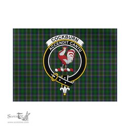 Scottish Cockburn Tartan Flag with Family Crest - Tartan Garden Flag Scottish Plaid Tartan Plaid - ScotsTee - scotstee.com