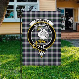 Scottish Campbell of Cawdor Dress Tartan Flag with Family Crest - Tartan Garden Flag Scottish Plaid Tartan Plaid - ScotsTee - scotstee.com