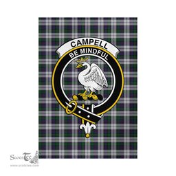 Scottish Campbell of Cawdor Dress Tartan Flag with Family Crest - Tartan Garden Flag Scottish Plaid Tartan Plaid - ScotsTee - scotstee.com