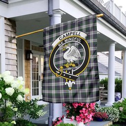 Scottish Campbell of Cawdor Dress Tartan Flag with Family Crest - Tartan Garden Flag Scottish Plaid Tartan Plaid - ScotsTee - scotstee.com