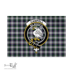 Scottish Campbell of Cawdor Dress Tartan Flag with Family Crest - Tartan Garden Flag Scottish Plaid Tartan Plaid - ScotsTee - scotstee.com