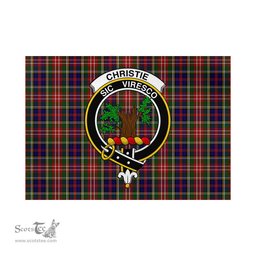 Scottish Christie Tartan Flag with Family Crest - Tartan Garden Flag Scottish Plaid Tartan Plaid - ScotsTee - scotstee.com