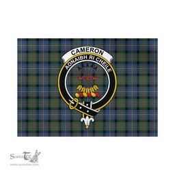 Scottish Cameron of Erracht Ancient Tartan Flag with Family Crest - Tartan Garden Flag Scottish Plaid Tartan Plaid - ScotsTee - scotstee.com