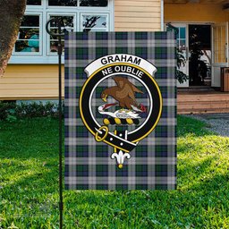 Scottish Graham Dress Tartan Flag with Family Crest - Tartan Garden Flag Scottish Plaid Tartan Plaid - ScotsTee - scotstee.com