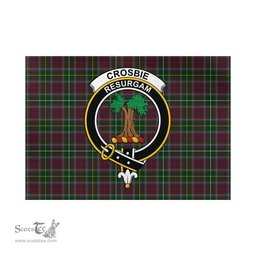 Scottish Crosbie Tartan Flag with Family Crest - Tartan Garden Flag Scottish Plaid Tartan Plaid - ScotsTee - scotstee.com