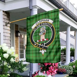 Scottish Clephan Tartan Flag with Family Crest - Tartan Garden Flag Scottish Plaid Tartan Plaid - ScotsTee - scotstee.com