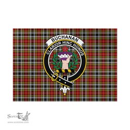 Scottish Buchanan Old Dress Tartan Flag with Family Crest - Tartan Garden Flag Scottish Plaid Tartan Plaid - ScotsTee - scotstee.com