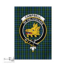 Scottish Campbell of Argyll #02 Tartan Flag with Family Crest - Tartan Garden Flag Scottish Plaid Tartan Plaid - ScotsTee - scotstee.com