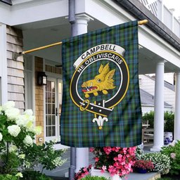 Scottish Campbell of Argyll #02 Tartan Flag with Family Crest - Tartan Garden Flag Scottish Plaid Tartan Plaid - ScotsTee - scotstee.com