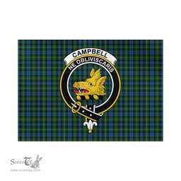 Scottish Campbell of Argyll #02 Tartan Flag with Family Crest - Tartan Garden Flag Scottish Plaid Tartan Plaid - ScotsTee - scotstee.com
