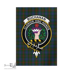 Scottish Buchanan Hunting Tartan Flag with Family Crest - Tartan Garden Flag Scottish Plaid Tartan Plaid - ScotsTee - scotstee.com
