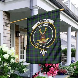 Scottish Gordon Tartan Flag with Family Crest - Tartan Garden Flag Scottish Plaid Tartan Plaid - ScotsTee - scotstee.com