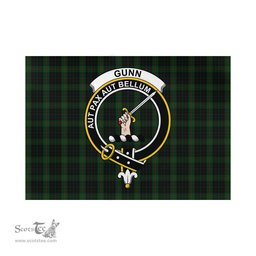 Scottish Gunn Logan Tartan Flag with Family Crest - Tartan Garden Flag Scottish Plaid Tartan Plaid - ScotsTee - scotstee.com