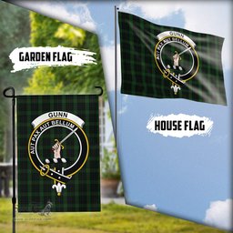 Scottish Gunn Logan Tartan Flag with Family Crest - Tartan Garden Flag Scottish Plaid Tartan Plaid - ScotsTee - scotstee.com