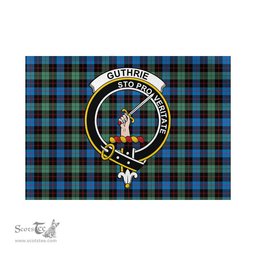 Scottish Guthrie Ancient Tartan Flag with Family Crest - Tartan Garden Flag Scottish Plaid Tartan Plaid - ScotsTee - scotstee.com