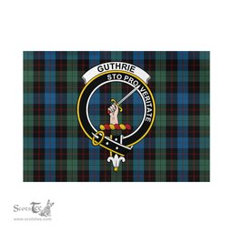 Scottish Guthrie Tartan Flag with Family Crest - Tartan Garden Flag Scottish Plaid Tartan Plaid - ScotsTee - scotstee.com