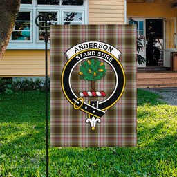 Scottish Anderson Dress Tartan Flag with Family Crest - Tartan Garden Flag Scottish Plaid Tartan Plaid - ScotsTee - scotstee.com