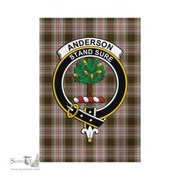 Scottish Anderson Dress Tartan Flag with Family Crest - Tartan Garden Flag Scottish Plaid Tartan Plaid - ScotsTee - scotstee.com