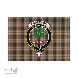 Scottish Anderson Dress Tartan Flag with Family Crest - Tartan Garden Flag Scottish Plaid Tartan Plaid - ScotsTee - scotstee.com