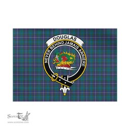 Scottish Douglas Modern Tartan Flag with Family Crest - Tartan Garden Flag Scottish Plaid Tartan Plaid - ScotsTee - scotstee.com