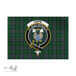 Scottish Hope Vere Tartan Flag with Family Crest - Tartan Garden Flag Scottish Plaid Tartan Plaid - ScotsTee - scotstee.com