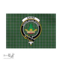 Scottish Gayre Dress Tartan Flag with Family Crest - Tartan Garden Flag Scottish Plaid Tartan Plaid - ScotsTee - scotstee.com
