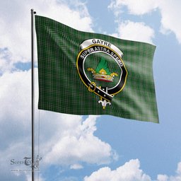 Scottish Gayre Dress Tartan Flag with Family Crest - Tartan Garden Flag Scottish Plaid Tartan Plaid - ScotsTee - scotstee.com