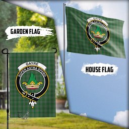 Scottish Gayre Dress Tartan Flag with Family Crest - Tartan Garden Flag Scottish Plaid Tartan Plaid - ScotsTee - scotstee.com