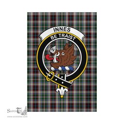 Scottish Innes Dress Tartan Flag with Family Crest - Tartan Garden Flag Scottish Plaid Tartan Plaid - ScotsTee - scotstee.com