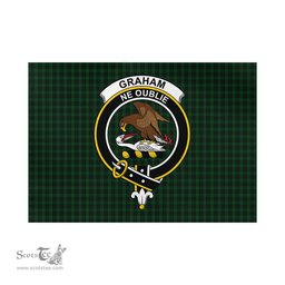 Scottish Graham Tartan Flag with Family Crest - Tartan Garden Flag Scottish Plaid Tartan Plaid - ScotsTee - scotstee.com
