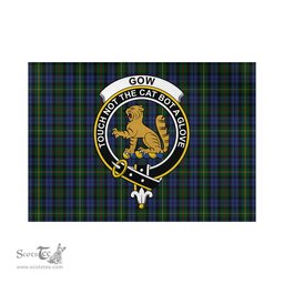 Scottish Gow Hunting Tartan Flag with Family Crest - Tartan Garden Flag Scottish Plaid Tartan Plaid - ScotsTee - scotstee.com