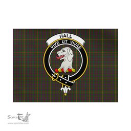 Scottish Hall Tartan Flag with Family Crest - Tartan Garden Flag Scottish Plaid Tartan Plaid - ScotsTee - scotstee.com
