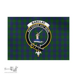 Scottish Barclay Tartan Flag with Family Crest - Tartan Garden Flag Scottish Plaid Tartan Plaid - ScotsTee - scotstee.com