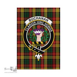Scottish Buchanan Tartan Flag with Family Crest - Tartan Garden Flag Scottish Plaid Tartan Plaid - ScotsTee - scotstee.com